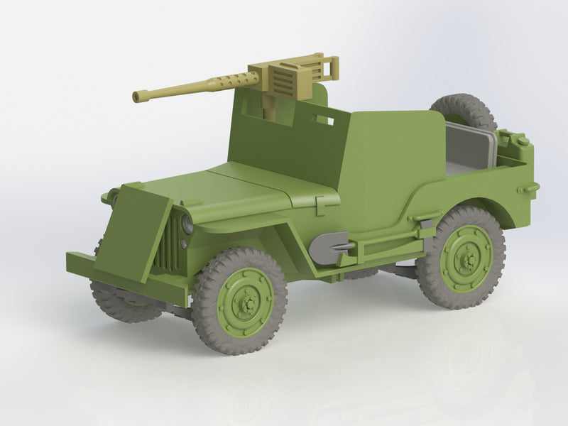 Willys MB Ford GPW  - US Army - Bolt Action - wargame3d- 28mm Scale