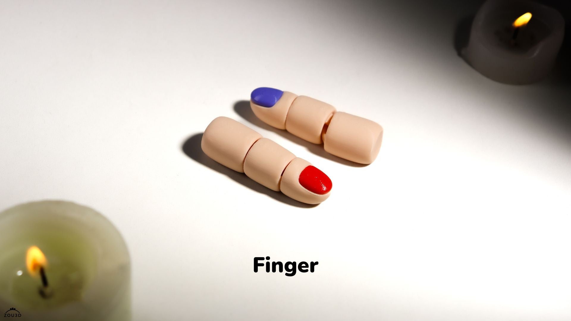 Finger - Articulated - Keychain - Desk Ornament - ZOU3D