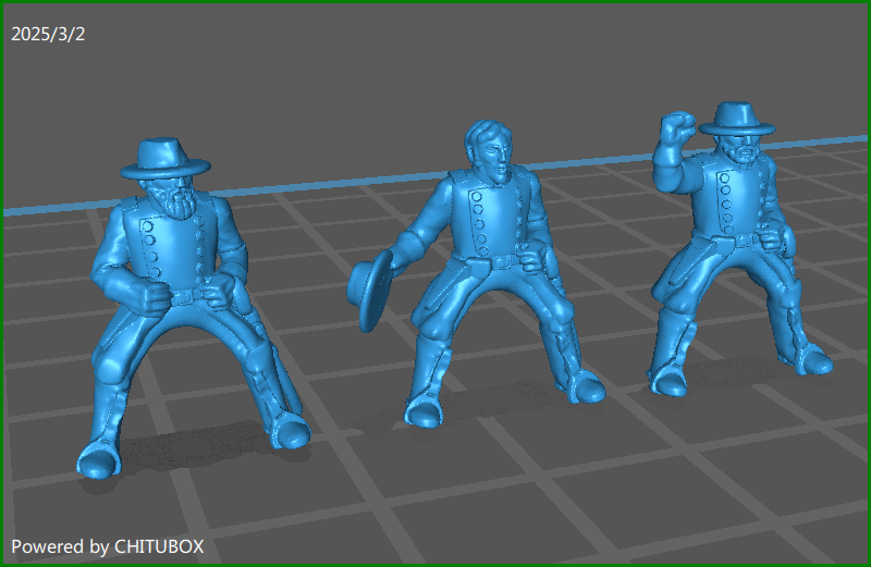 15mm ACW Generals with Hat 1 - 3 Minis - MC Minis