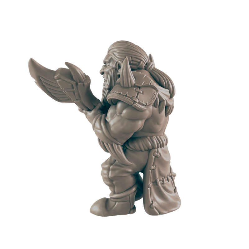 Barbarian Dwarf Male - Everyday Heroes - Minis - EC3D - - Dungeons & Dragons - RPG - Tabletop - EC3D - Miniature