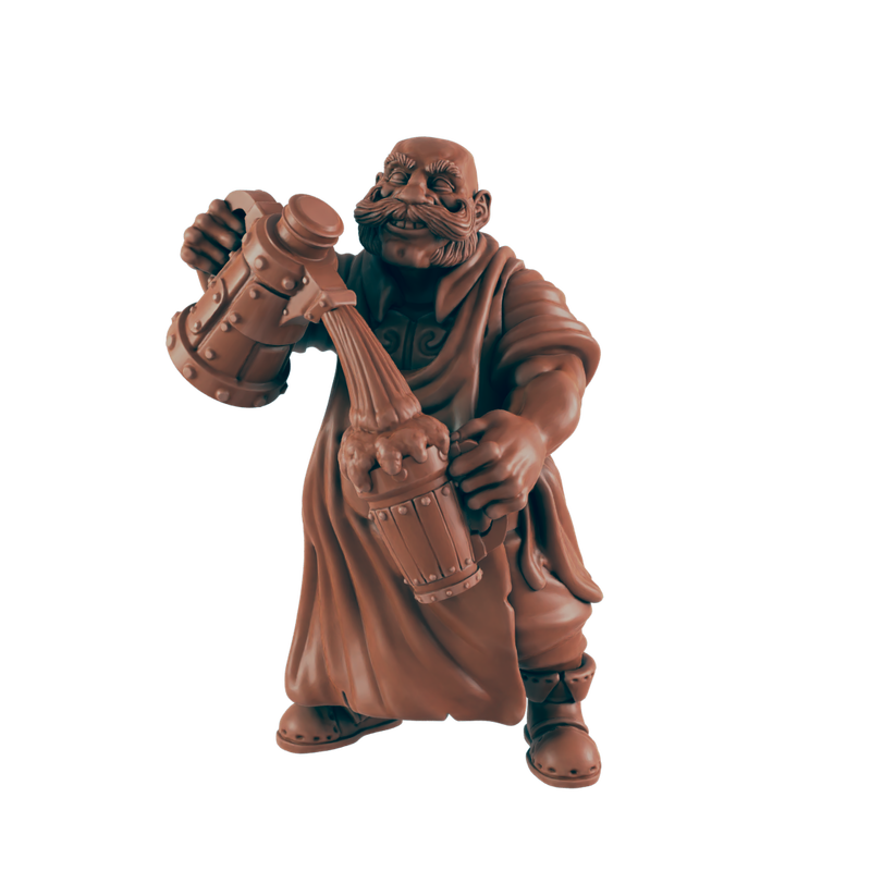 Bartender - Bolts and Brimstone - Mini - EC3D - Steampunk - SciFi RPG