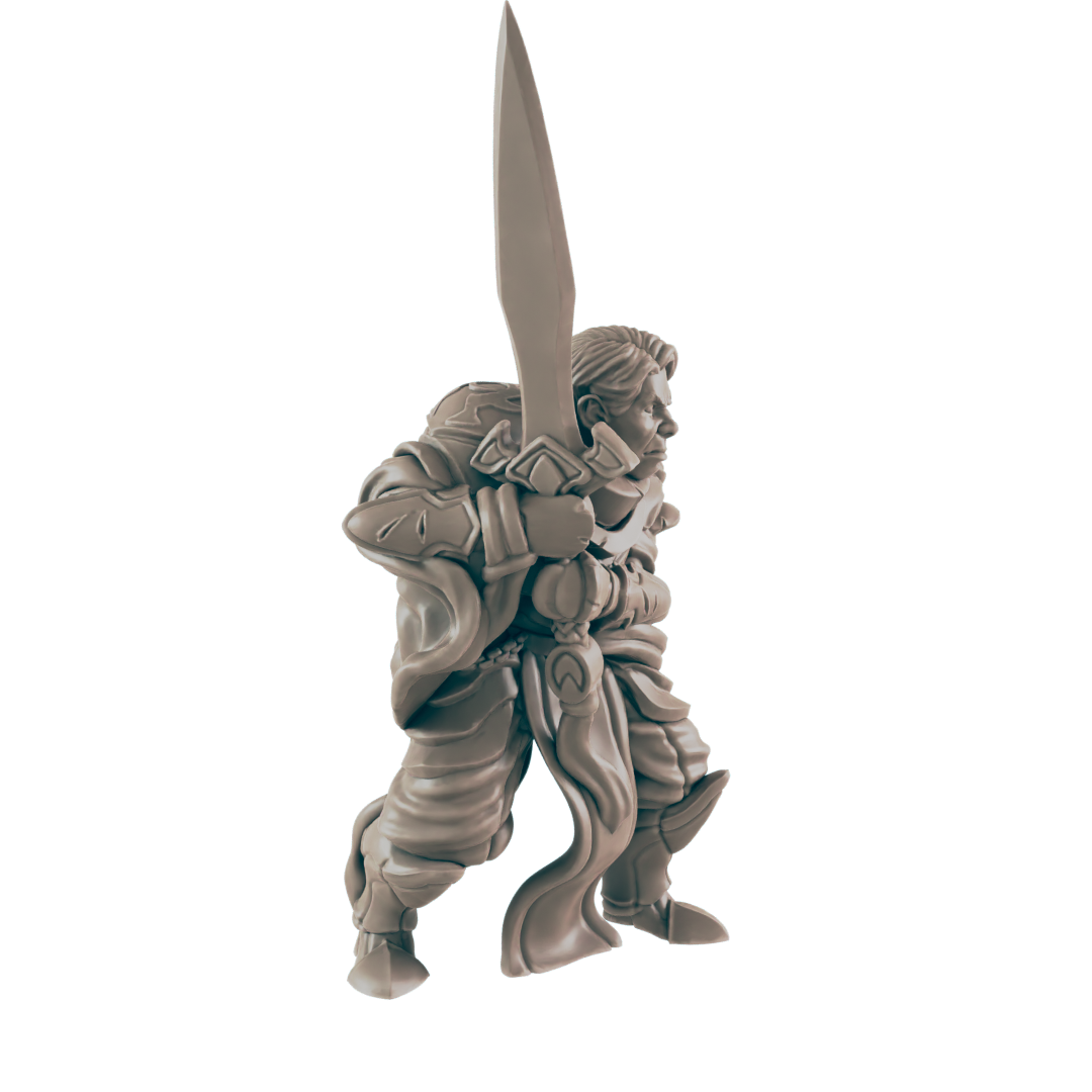 Battlemaster Human Male - Everyday Heroes - Minis - EC3D - - Dungeons & Dragons - RPG - Tabletop - EC3D - Miniature