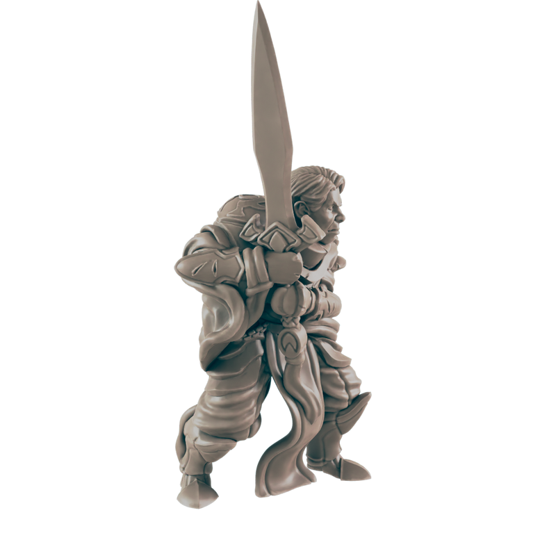 Battlemaster Human Male - Everyday Heroes - Minis - EC3D - - Dungeons & Dragons - RPG - Tabletop - EC3D - Miniature