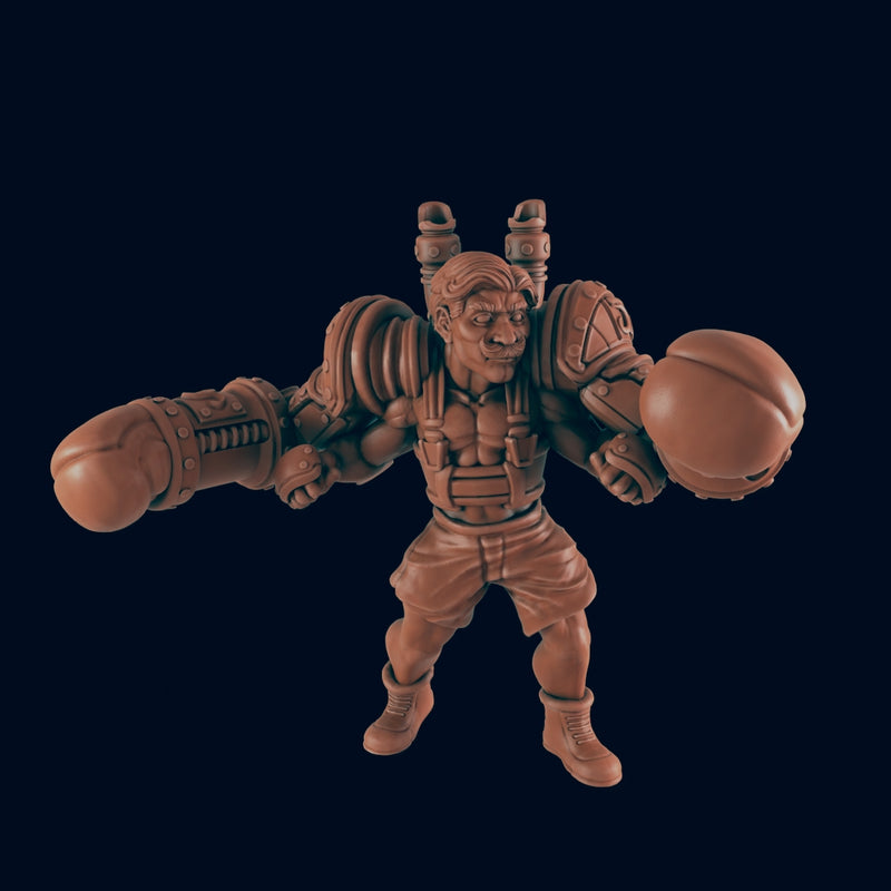 The Boxer - Bolts and Brimstone - Minis - EC3D - Steampunk - SciFi RPG