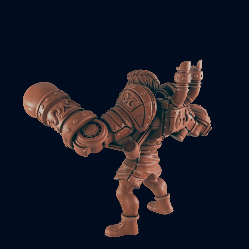 The Boxer - Bolts and Brimstone - Minis - EC3D - Steampunk - SciFi RPG