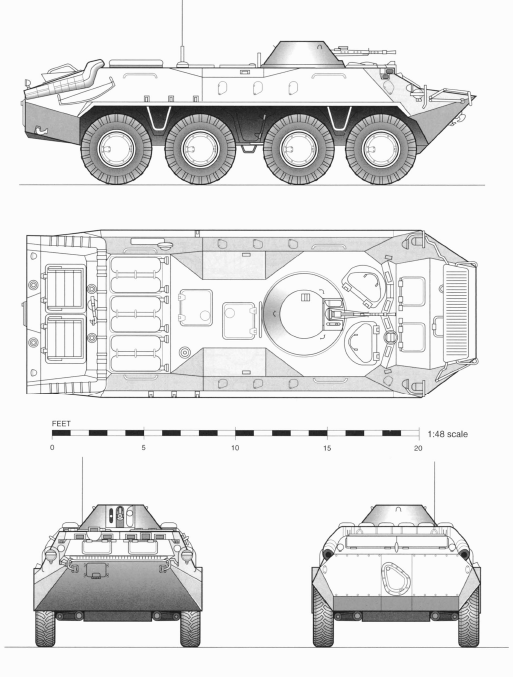 BTR-70 APC - Russian Army - Bolt Action - wargame3d- 28mm Scale