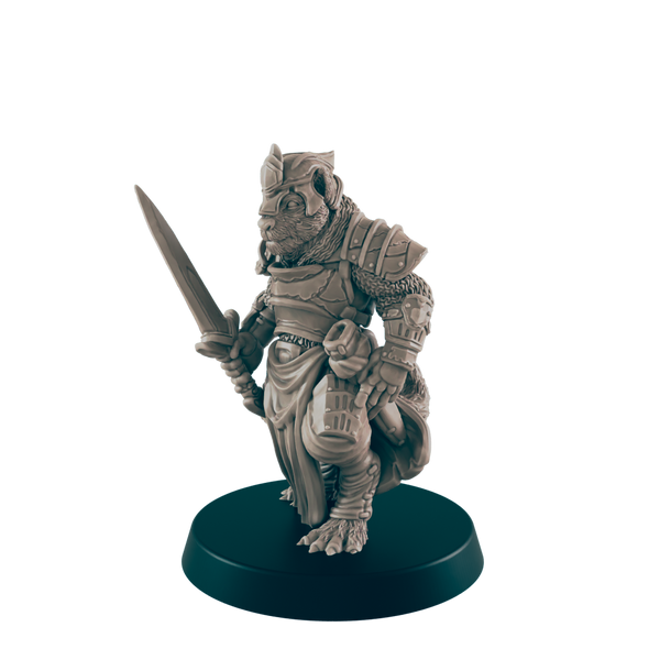 Catfolk Guardsmen - Everyday Folk - Mini - EC3D - - Dungeons & Dragons - RPG - Tabletop - EC3D - Miniature