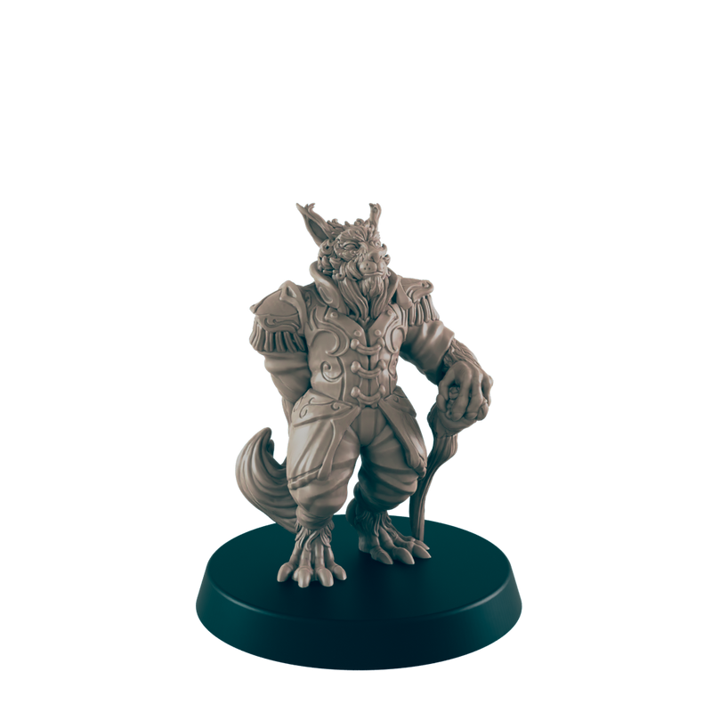 Catfolk Noble - Everyday Folk - Minis - EC3D - - Dungeons & Dragons - RPG - Tabletop - EC3D - Miniature