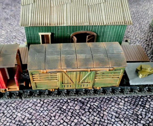 Deweycat Railway Cattle Car - Resin 28mm Miniatures - Bolt Action