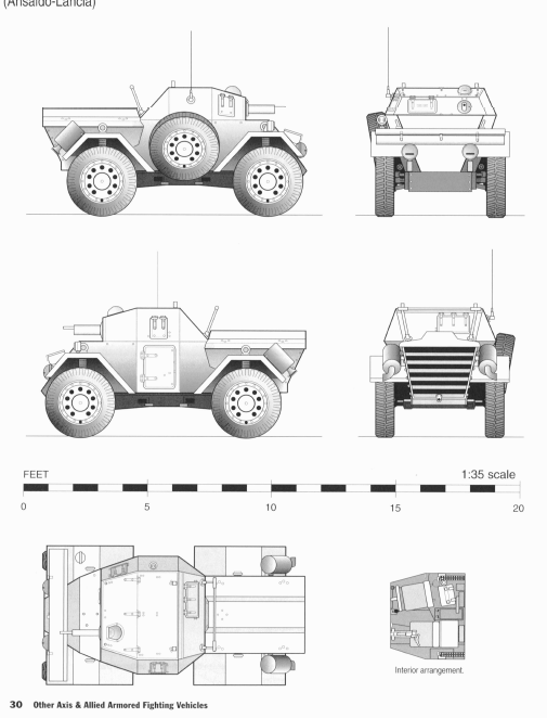 Autoblindata Ansaldo Lancia - Italian Army - 28mm Scale -  wargame3d