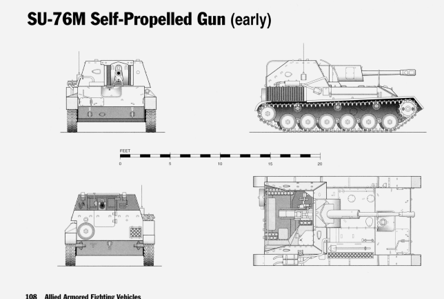 SU-76m Self-propelled gun - Russian Army -  wargame3d- 28mm Scale