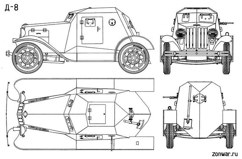 D-12 Armored Car - Russian Army - Bolt Action - wargame3d- 28mm Scale