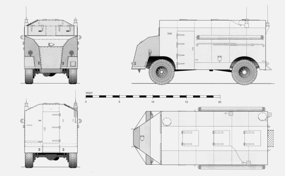 56-A C Dorchester Armored Command Vehicle- UK Army -  wargame3d- 28mm Scale