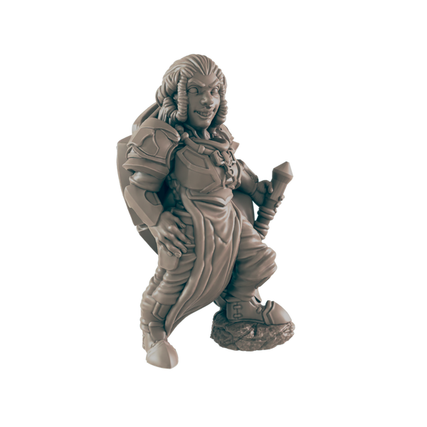 Cleric Dwarf Female - Everyday Heroes - Minis - EC3D - - Dungeons & Dragons - RPG - Tabletop - EC3D - Miniature