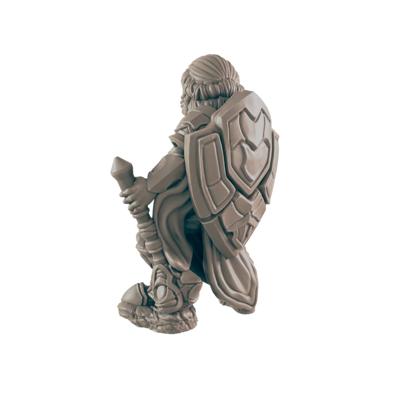 Cleric Dwarf Female - Everyday Heroes - Minis - EC3D - - Dungeons & Dragons - RPG - Tabletop - EC3D - Miniature