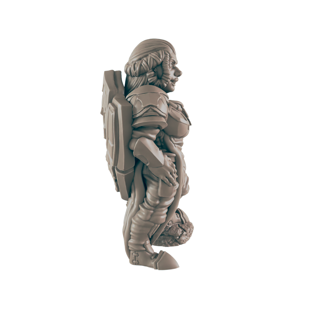 Cleric Dwarf Female - Everyday Heroes - Minis - EC3D - - Dungeons & Dragons - RPG - Tabletop - EC3D - Miniature