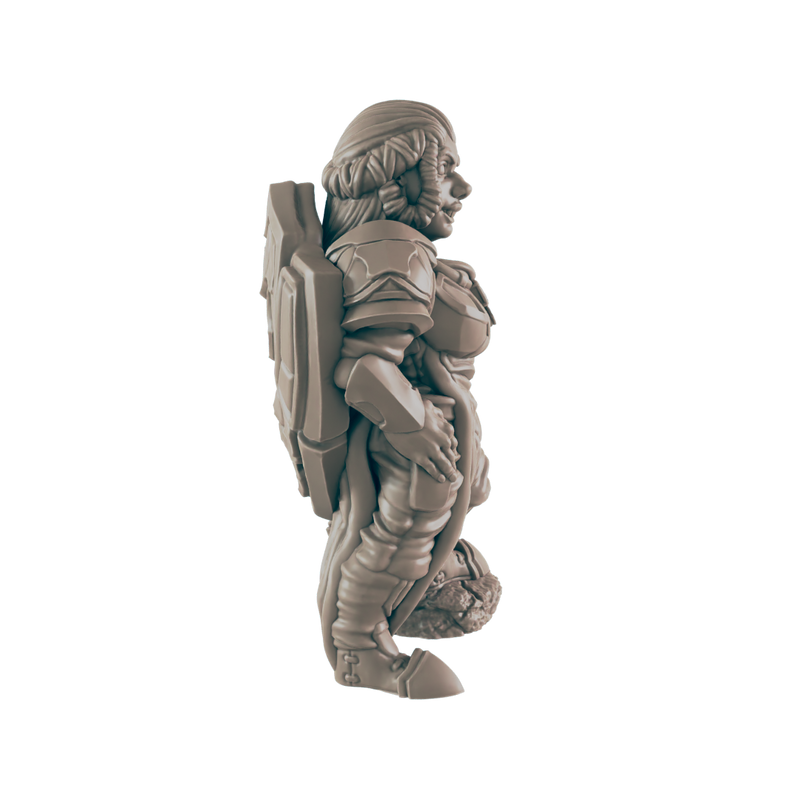 Cleric Dwarf Female - Everyday Heroes - Minis - EC3D - - Dungeons & Dragons - RPG - Tabletop - EC3D - Miniature