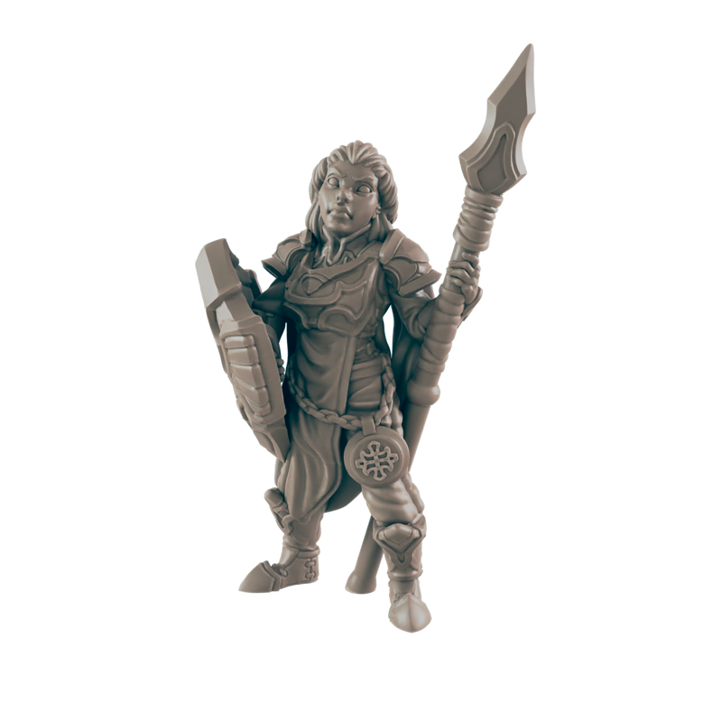 Cleric Human Female - Everyday Heroes - Minis - EC3D - - Dungeons & Dragons - RPG - Tabletop - EC3D - Miniature