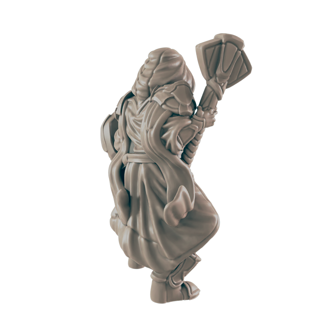 Cleric Human Male - Everyday Heroes - Minis - EC3D - - Dungeons & Dragons - RPG - Tabletop - EC3D - Miniature