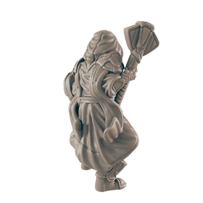 Cleric Human Male - Everyday Heroes - Minis - EC3D - - Dungeons & Dragons - RPG - Tabletop - EC3D - Miniature