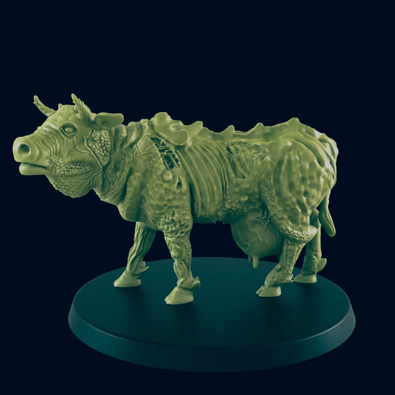 Mutated Cow - Return to the Badlands - Mini - EC3D - Cyber Punk - SciFi RPG