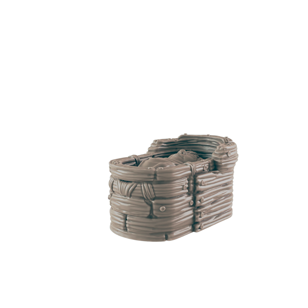 Baby and Cradles - Everyday Folk - Minis - EC3D - - Dungeons & Dragons - RPG - Tabletop - EC3D - Miniature