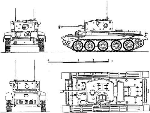 Cromwell IV Tank - UK Army - Bolt Action - wargame3d- 28mm Scale