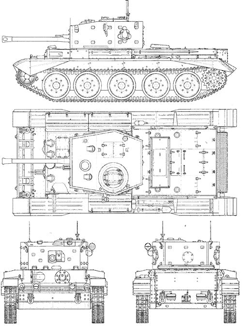 Cromwell IV Tank - UK Army -  wargame3d- 28mm Scale