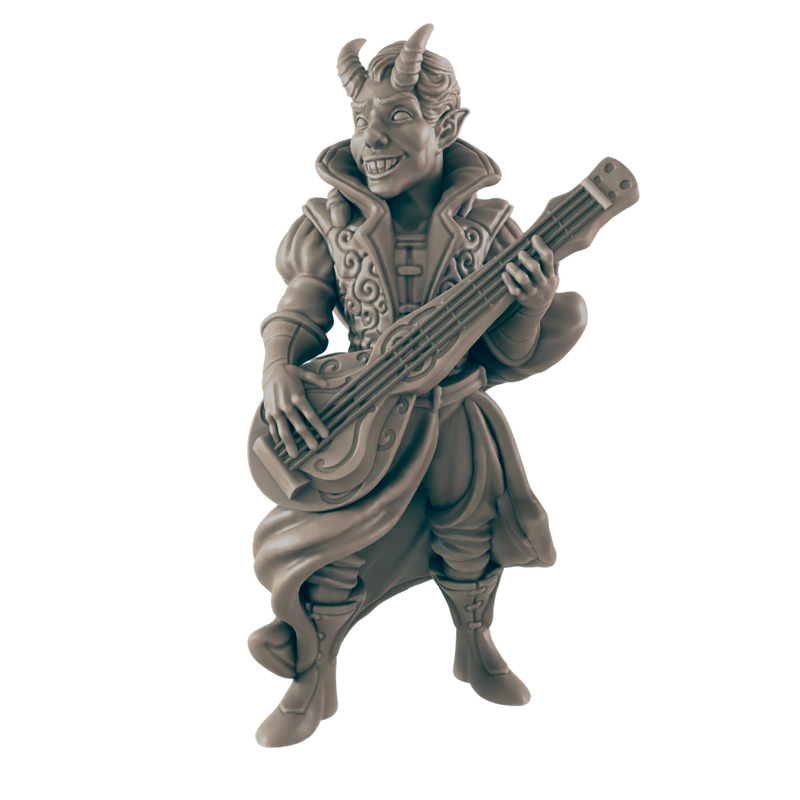 Bard Demonkin Male - Everyday Heroes - Minis - EC3D - - Dungeons & Dragons - RPG - Tabletop - EC3D - Miniature