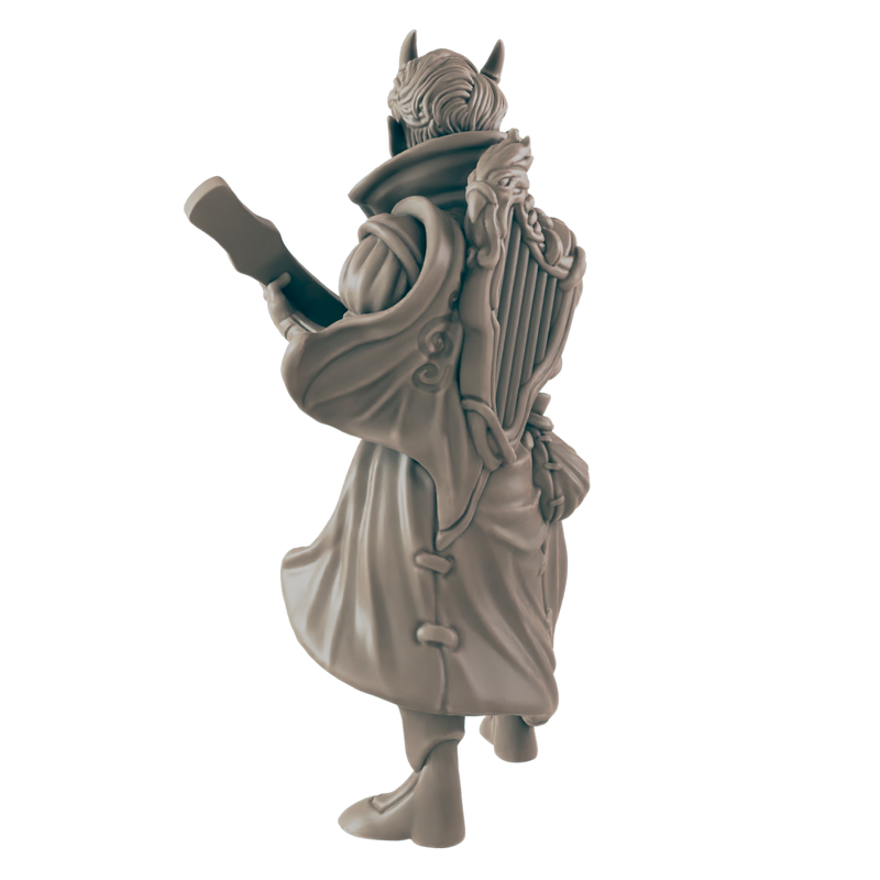 Bard Demonkin Male - Everyday Heroes - Minis - EC3D - - Dungeons & Dragons - RPG - Tabletop - EC3D - Miniature