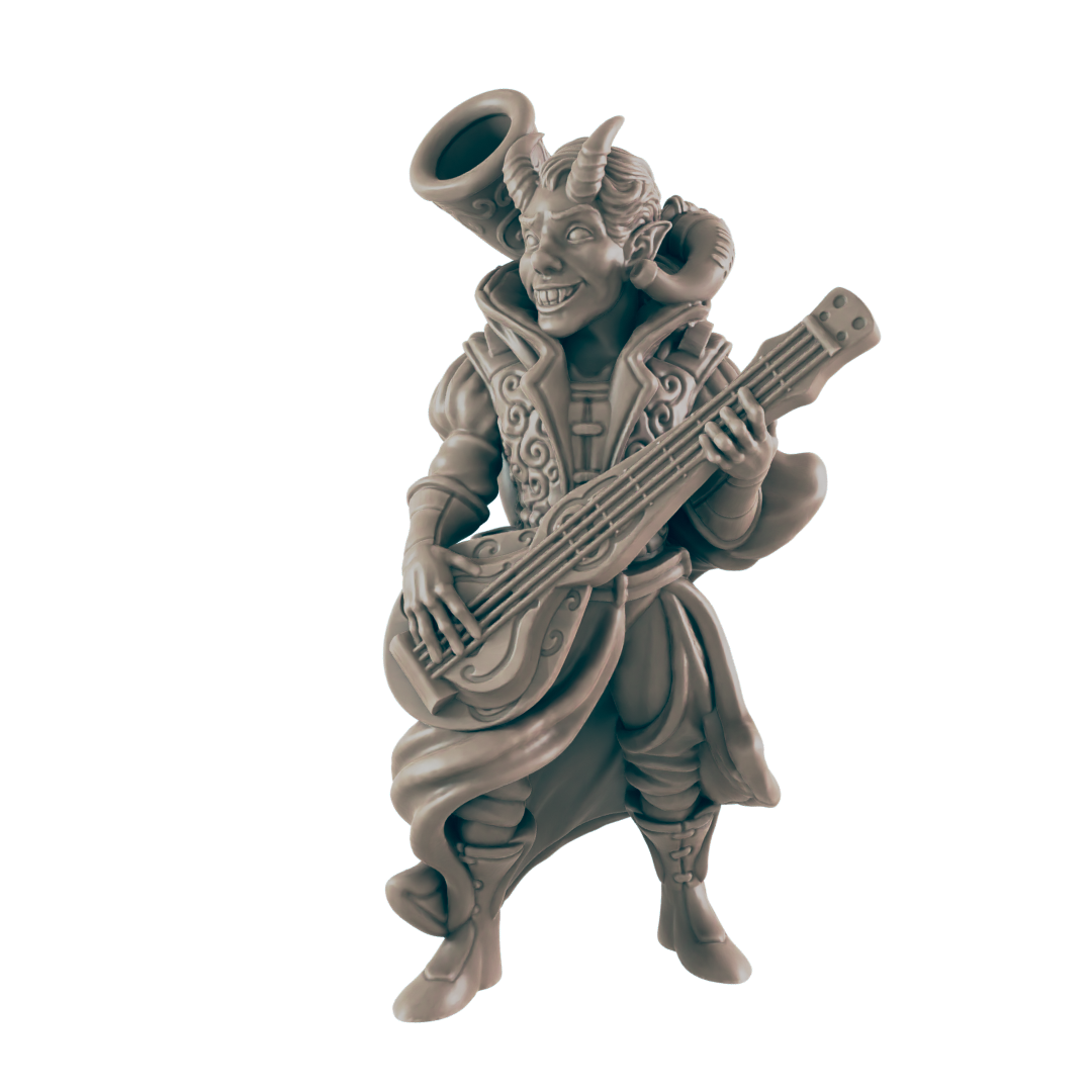 Bard Demonkin Male - Everyday Heroes - Minis - EC3D - - Dungeons & Dragons - RPG - Tabletop - EC3D - Miniature