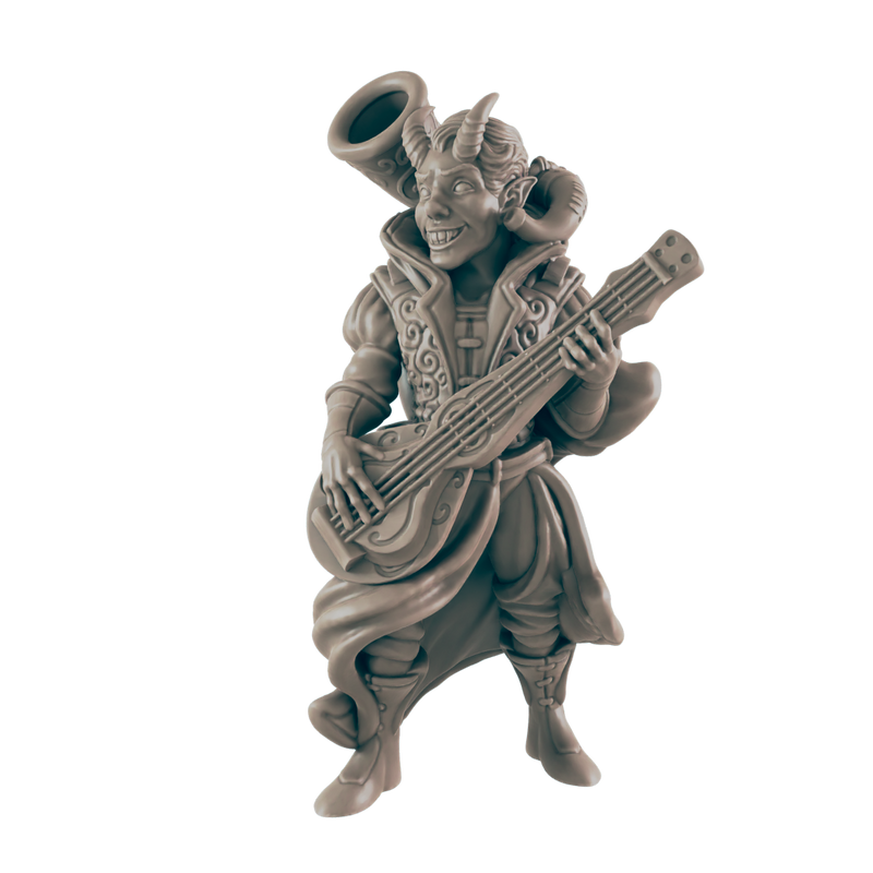 Bard Demonkin Male - Everyday Heroes - Minis - EC3D - - Dungeons & Dragons - RPG - Tabletop - EC3D - Miniature