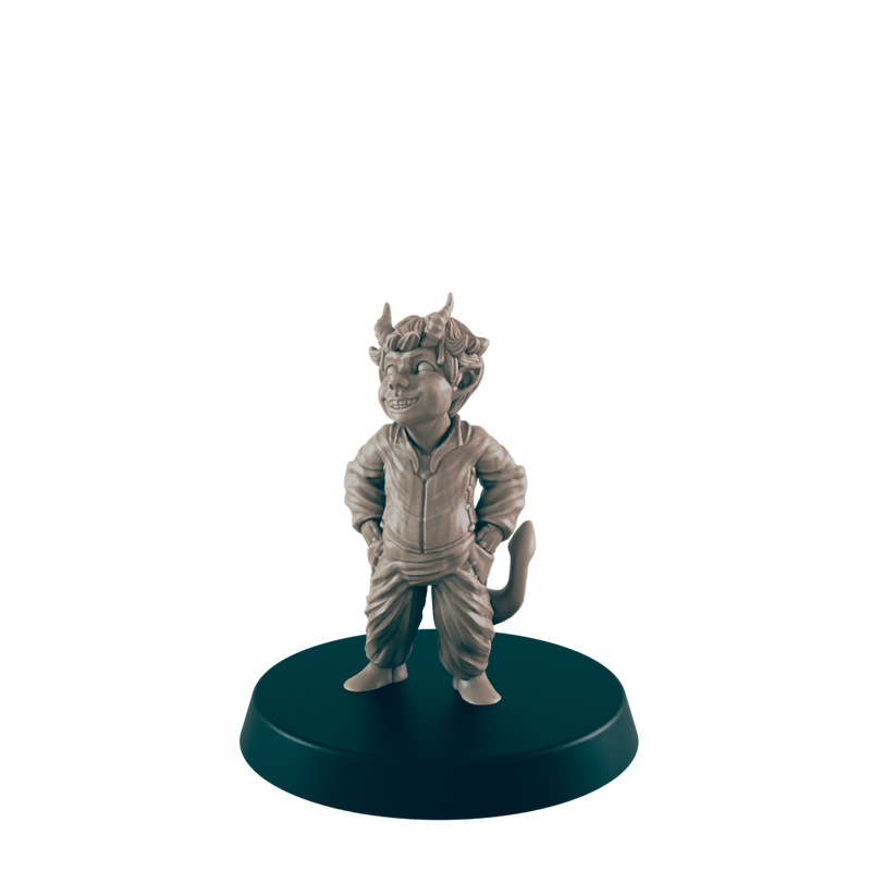 Demonkin Kid - Everyday Folk - Mini - EC3D - - Dungeons & Dragons - RPG - Tabletop - EC3D - Miniature