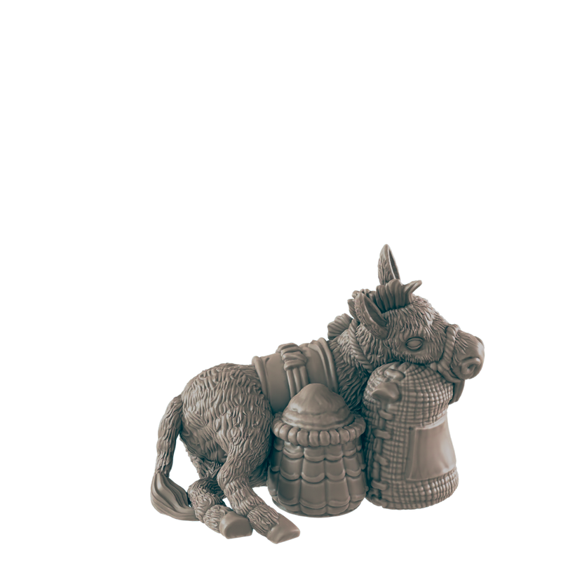 Lazy Donkey - Everyday Folk - Minis - EC3D - - Dungeons & Dragons - RPG - Tabletop - EC3D - Miniature