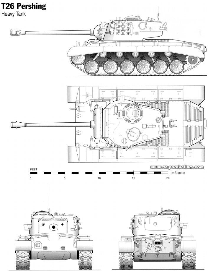 M26 Pershing - 28mm Scale - Bolt Action - wargame3d