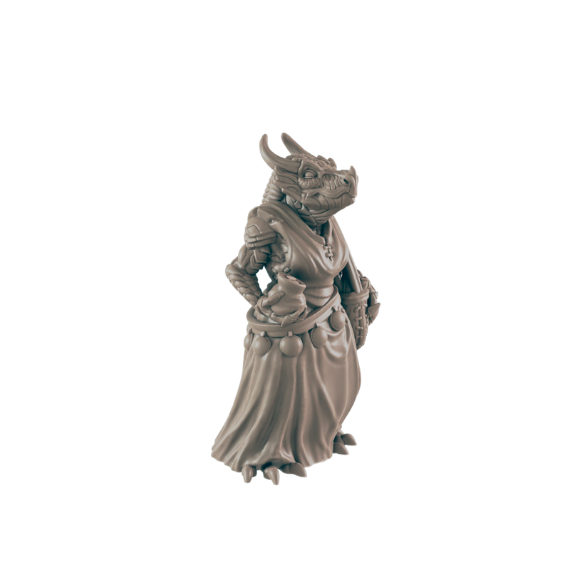 Demonkin Female Shopper - Everyday Folk - Minis - EC3D - - Dungeons & Dragons - RPG - Tabletop - EC3D - Miniature