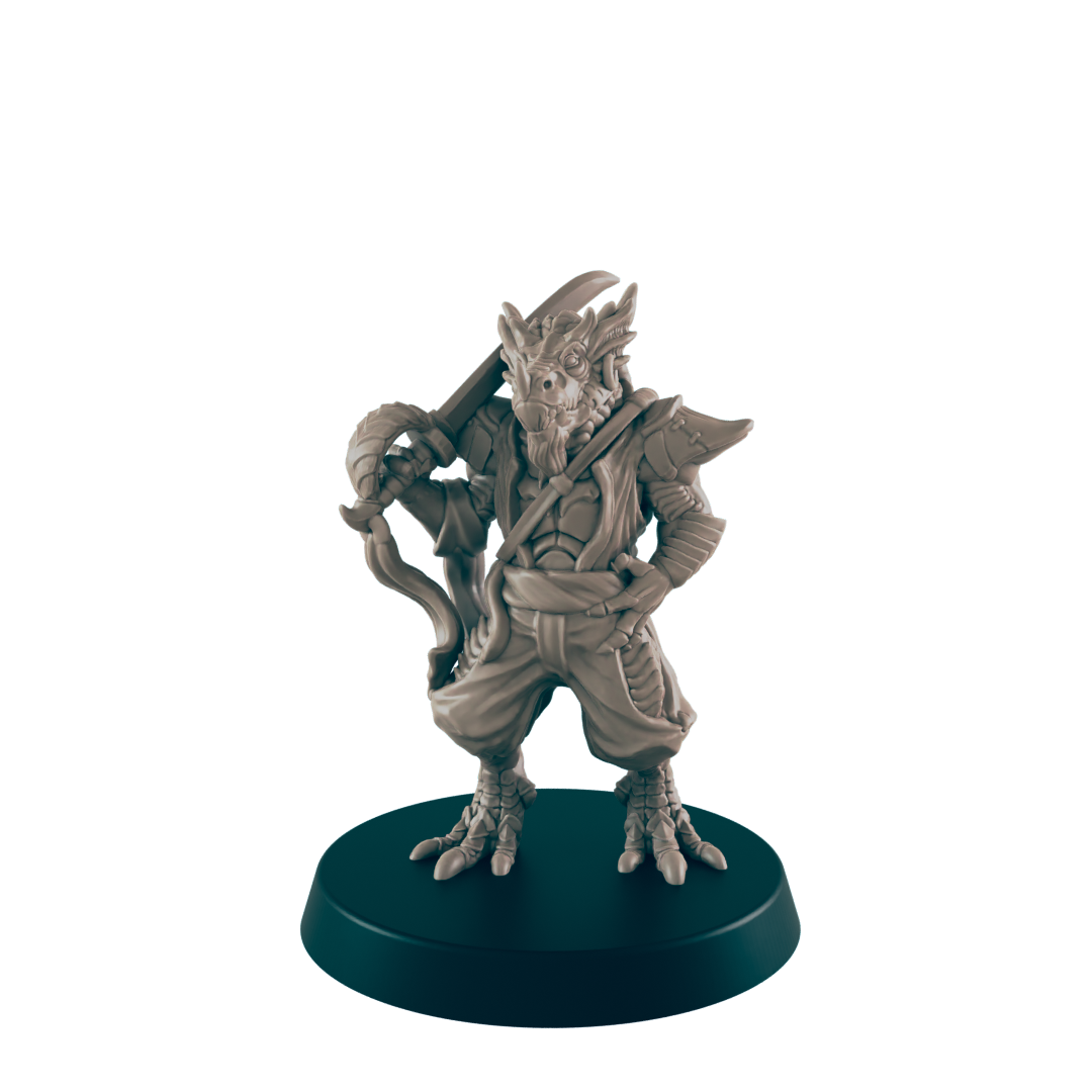 Dragonkin Male Sailor - Everyday Folk - Mini - EC3D - - Dungeons & Dragons - RPG - Tabletop - EC3D - Miniature