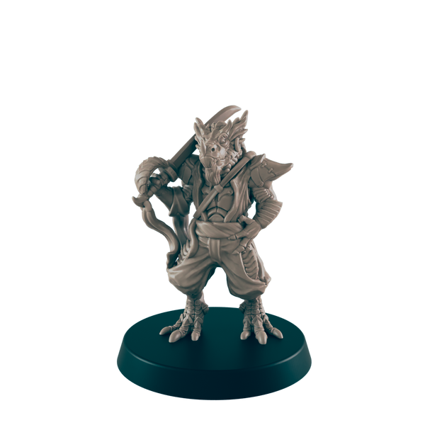 Dragonkin Male Sailor - Everyday Folk - Mini - EC3D - - Dungeons & Dragons - RPG - Tabletop - EC3D - Miniature