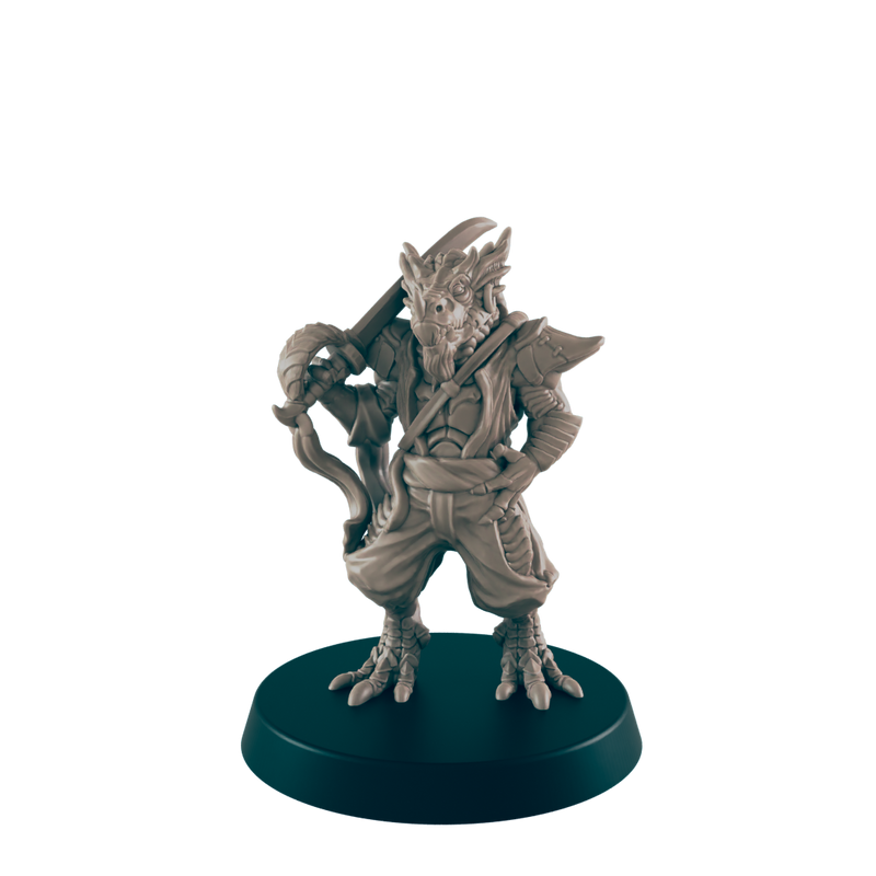 Dragonkin Male Sailor - Everyday Folk - Mini - EC3D - - Dungeons & Dragons - RPG - Tabletop - EC3D - Miniature