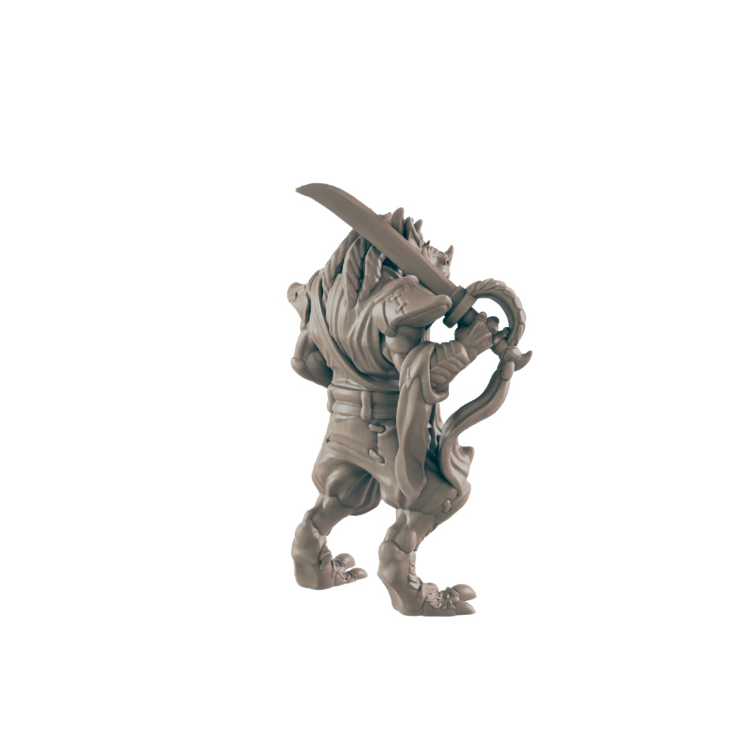 Dragonkin Male Sailor - Everyday Folk - Mini - EC3D - - Dungeons & Dragons - RPG - Tabletop - EC3D - Miniature