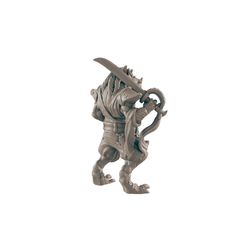 Dragonkin Male Sailor - Everyday Folk - Mini - EC3D - - Dungeons & Dragons - RPG - Tabletop - EC3D - Miniature