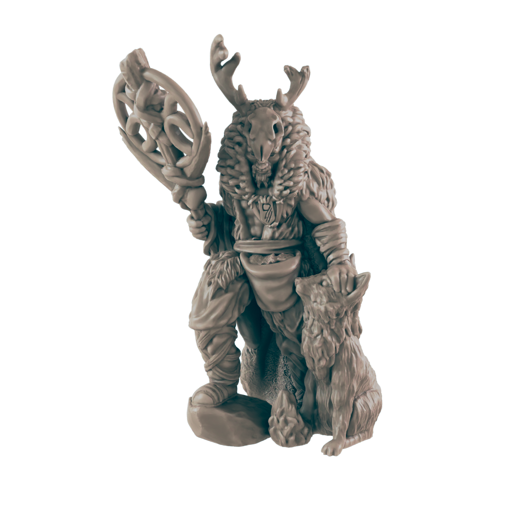 Druid Human Male - Everyday Heroes - Minis - EC3D - - Dungeons & Dragons - RPG - Tabletop - EC3D - Miniature
