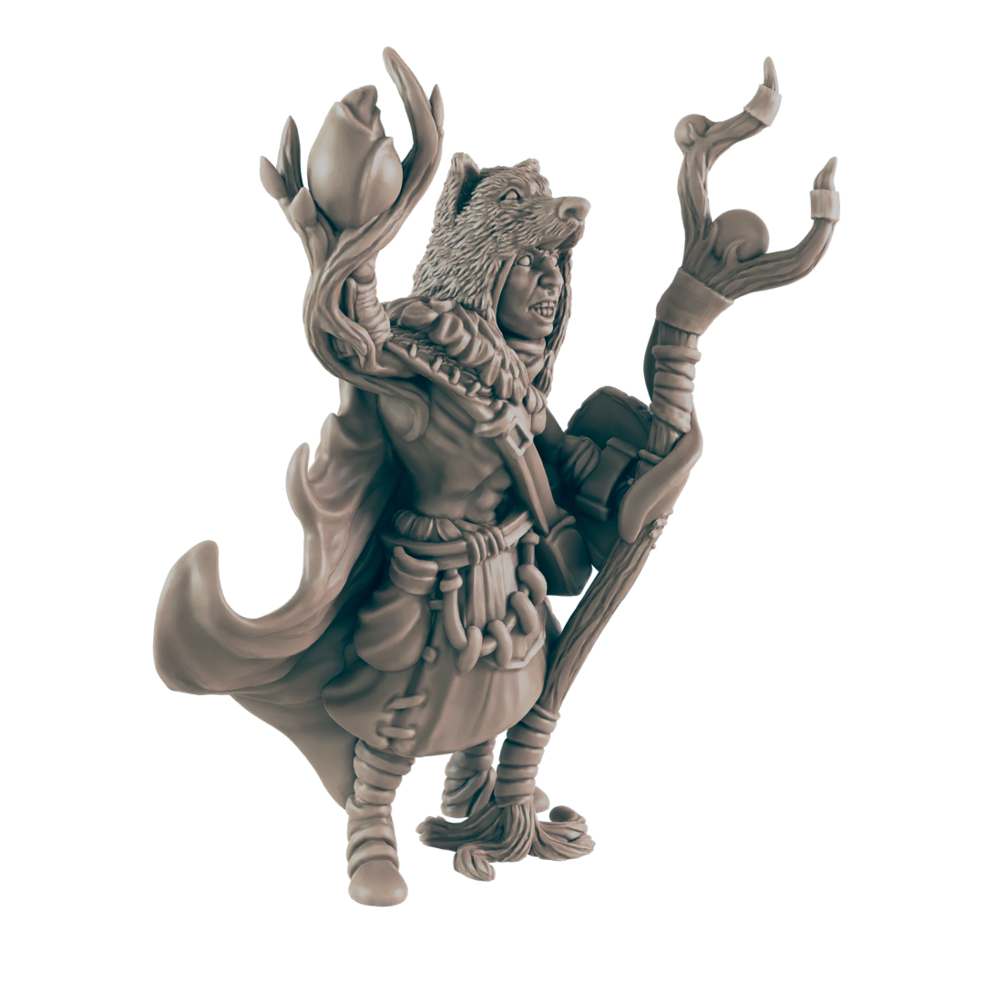 Druid Human Male - Everyday Heroes - Minis - EC3D - - Dungeons & Dragons - RPG - Tabletop - EC3D - Miniature
