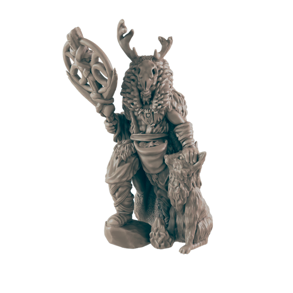 Druid Human Male - Everyday Heroes - Minis - EC3D - - Dungeons & Dragons - RPG - Tabletop - EC3D - Miniature