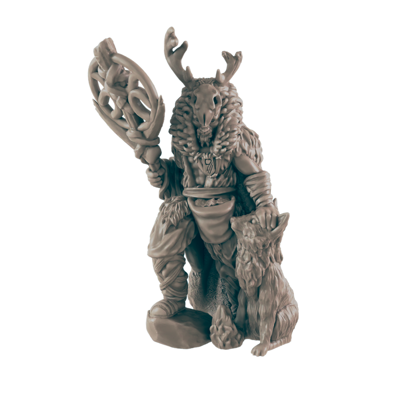 Druid Human Male - Everyday Heroes - Minis - EC3D - - Dungeons & Dragons - RPG - Tabletop - EC3D - Miniature