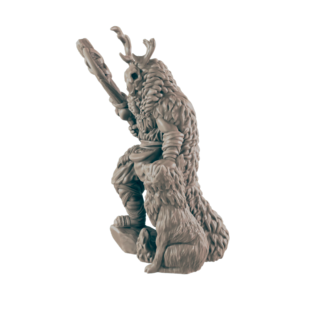 Druid Human Male - Everyday Heroes - Minis - EC3D - - Dungeons & Dragons - RPG - Tabletop - EC3D - Miniature