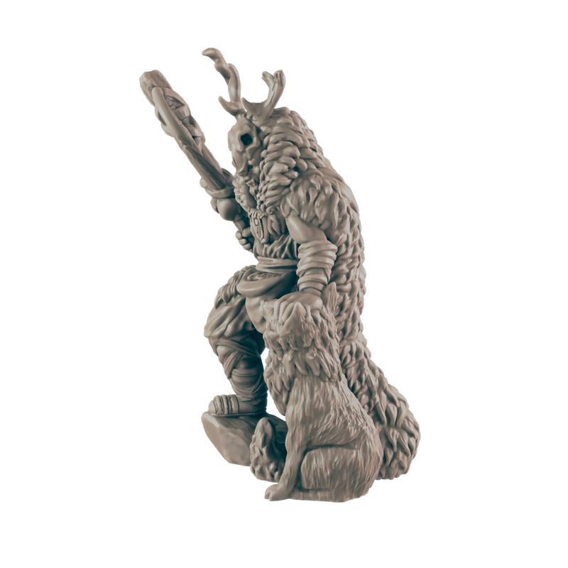 Druid Human Male - Everyday Heroes - Minis - EC3D - - Dungeons & Dragons - RPG - Tabletop - EC3D - Miniature