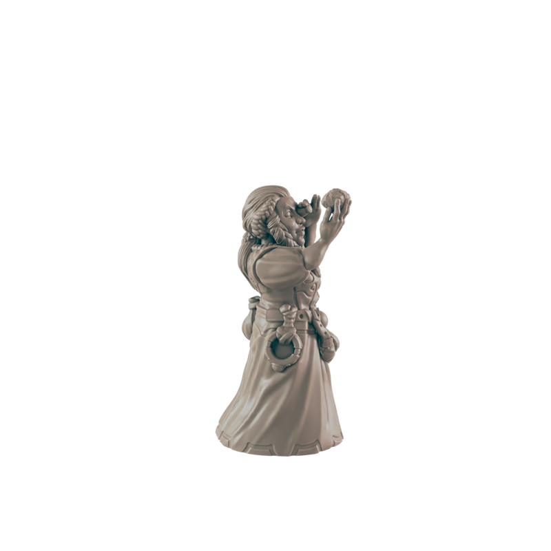 Demonkin Female Shop Keeper - Everyday Folk - Minis - EC3D - - Dungeons & Dragons - RPG - Tabletop - EC3D - Miniature