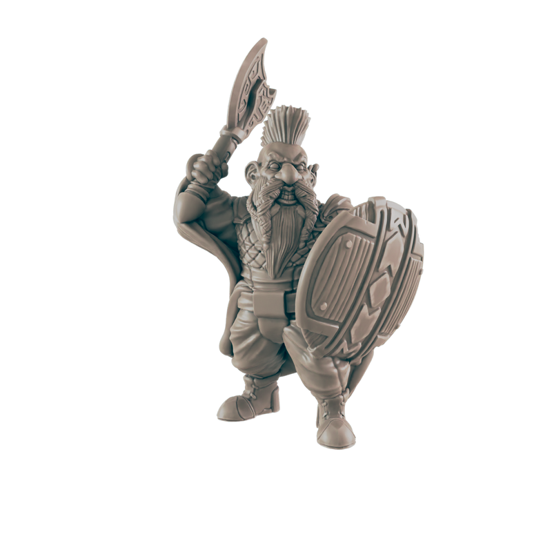 Fighter Dwarf Male - Everyday Heroes - Minis - EC3D - - Dungeons & Dragons - RPG - Tabletop - EC3D - Miniature