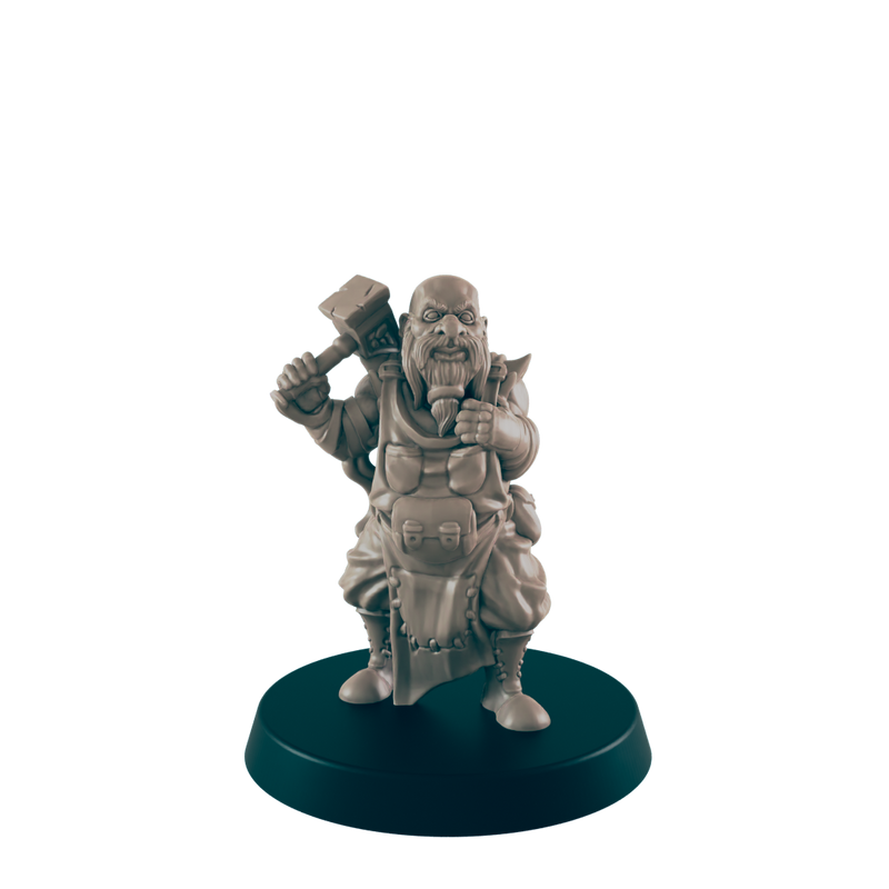 Dwarven Iron Twins Blacksmiths - Everyday Folk - Minis - EC3D - - Dungeons & Dragons - RPG - Tabletop - EC3D - Miniature